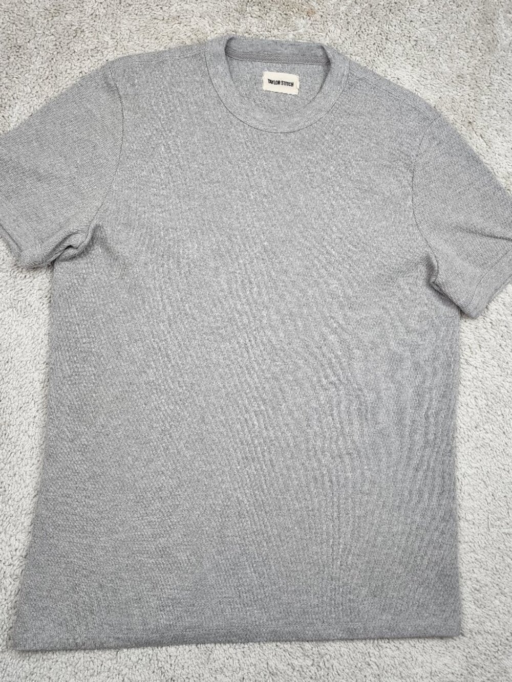 Taylor Stitch Heavy Bag Tee Mens 42 Large L Grey Short Sleeve Knit Huckberry REI